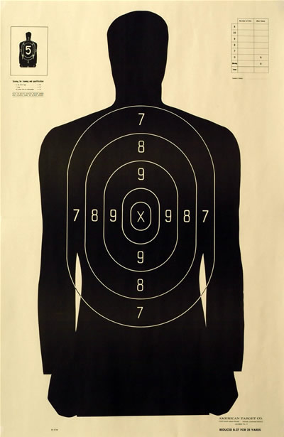 Law Enforcement target Special 25 yd Silhouette