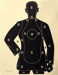 Police Silhouette Target B-21-X