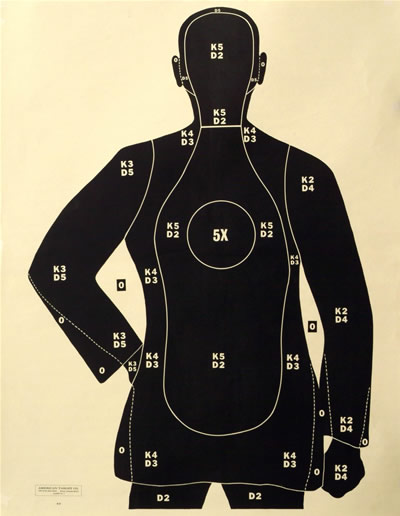 Police Silhouette Target B-21-X