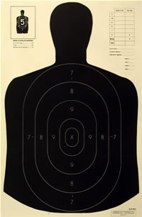 NRA Police Silhouette target ISU Score to 7 Ring