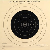 7 B-50-2 Official 50-Yard NMLRA Buffalo Double Bull Target on tag 17.5" x 22" 