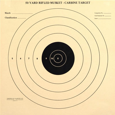 Rifle Musket-Carbine Single Bullseye 50 yard - American Target Company