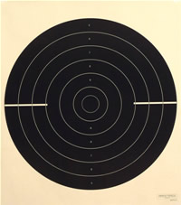 1,000 B-3 black Offical NRA 50 foot rapid fire Pistol Target Tagboard 