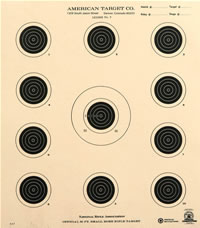 A 17 50 Foot Small Bore Eleven Bullseye, 1 Sighting, 10 Record