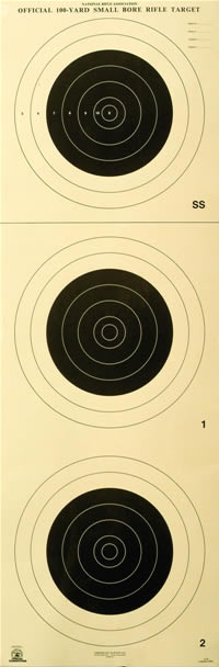 Tagboard 500 NRA Official 50 Foot Light Rifle Target A32 6 bulls, A-32 