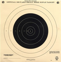 A51 on Tagboard 100 NRA Official 50 Yard UIT Smallbore Rifle Target A-51 