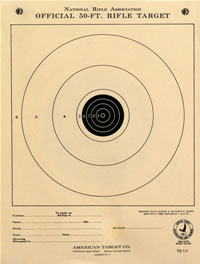 Official NRA USA-50 - 50 FT Smallbore Rifle Target - Box of 1000